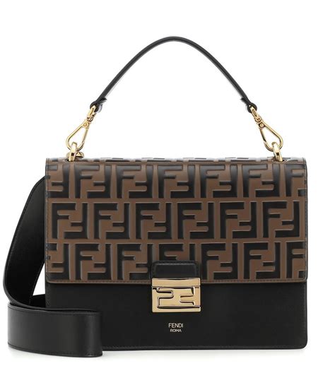 fendi kan u bag black|Fendi over the shoulder bag.